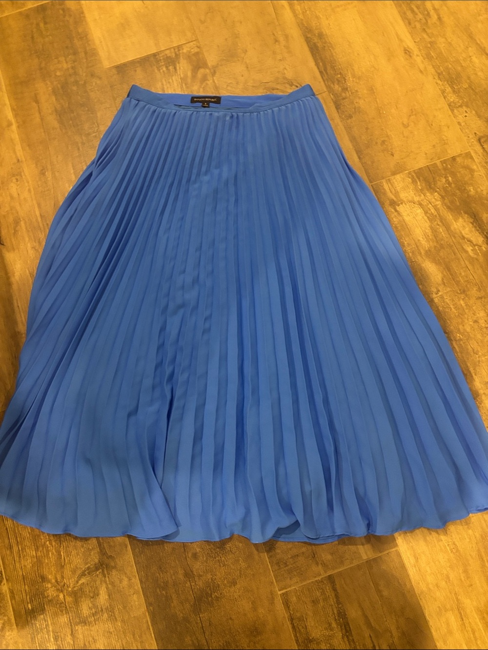 Banana Republic Royal Blue Pleated Midi Skirt